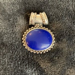 Lapis and sikver pendant